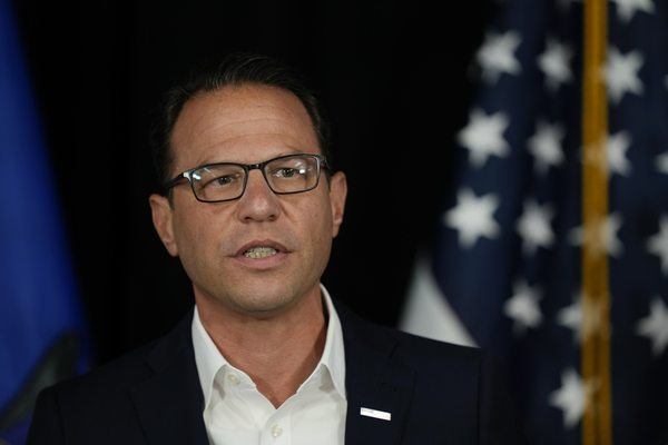 Pennsylvania Gov. Josh Shapiro (D) speaks during a news conference in Philadelphia on July 30, 2024.