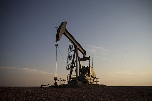 A pump jack is seen outside Williston, North Dakota.