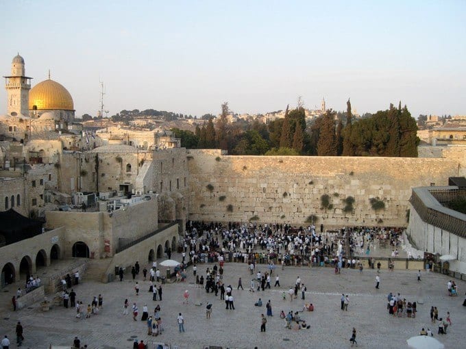 visiting the Western wall in israel