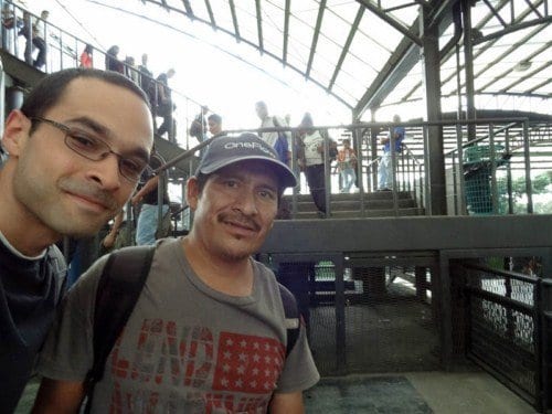 Me and the nicest guy in Guatemala in the TransMetro station