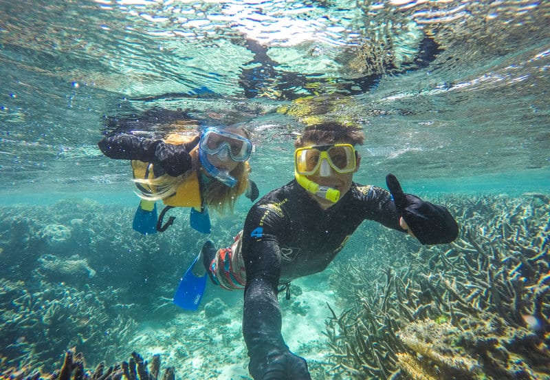 snorkelling the Great Barrier Reef with kids